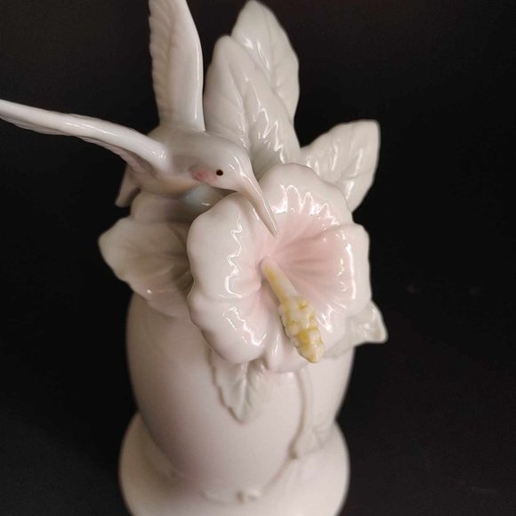 Vintage 1989 San Francisco Music Box Company Hummingbird Floral Plays Fur Elise - Picture 3 of 8